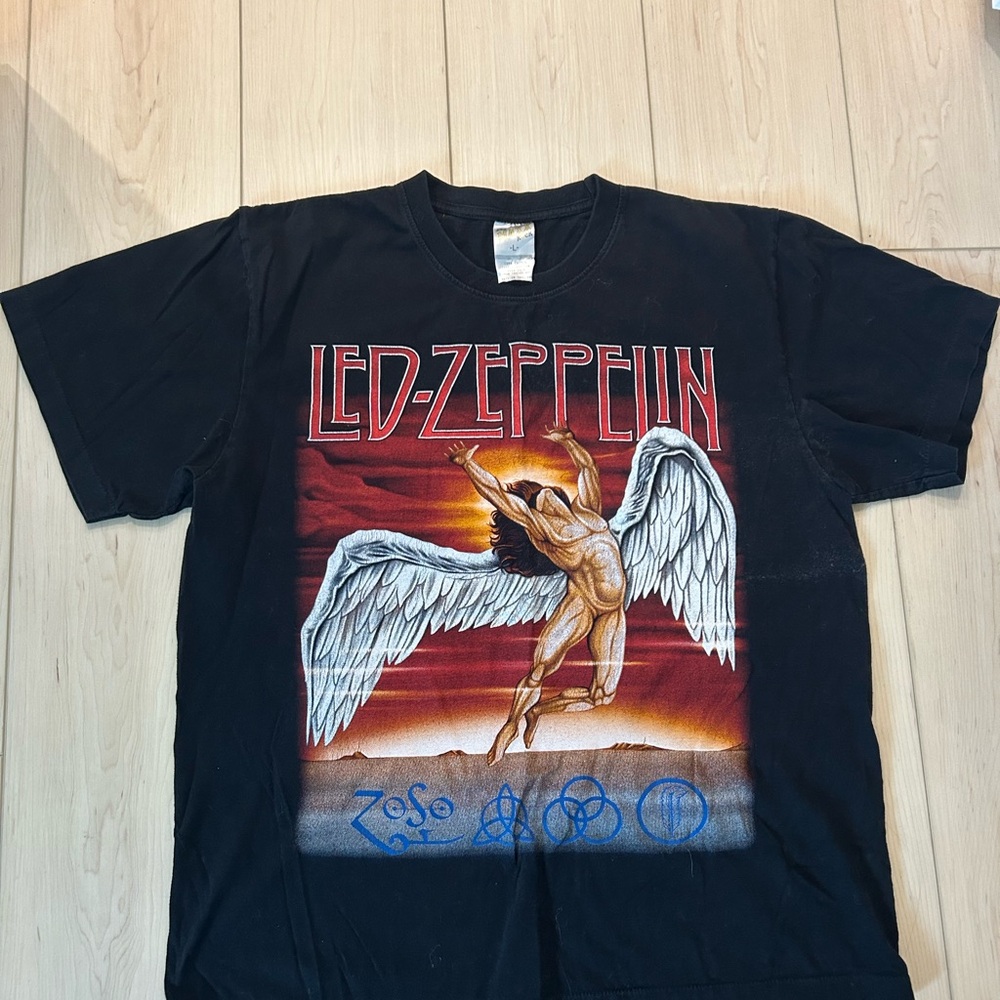 Led Zeppelin Vintage Band Tee – Icarus Graphic (Size L)
